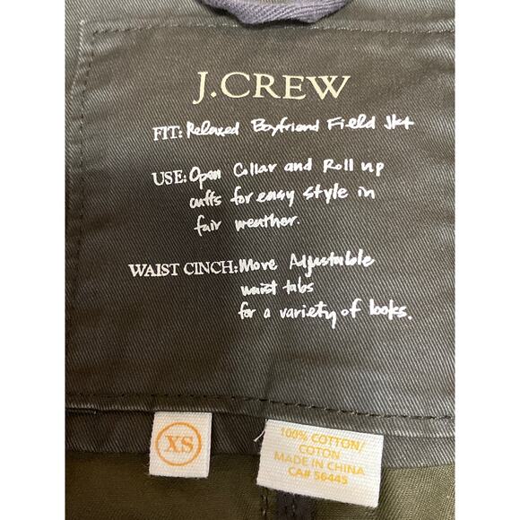 J. Crew Downtown Field Women's Army Green Military Utility Coat Jacket Size XS - Picture 3 of 3